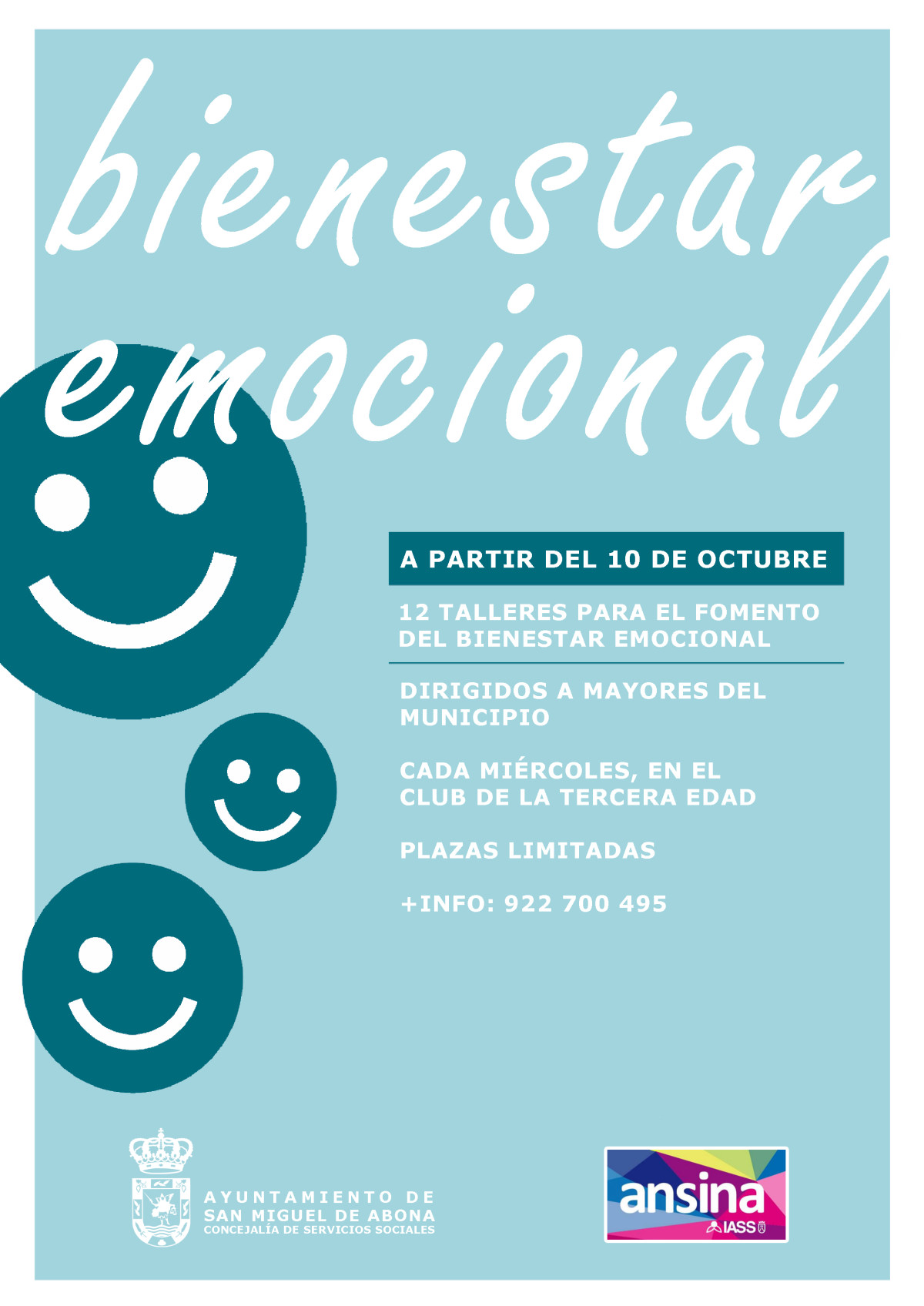 San Miguel de Abona acogerá 12 talleres para fomentar el bienestar emocional de los mayores