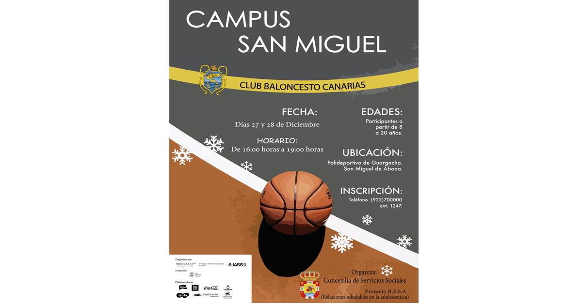 San Miguel acogerá un Campus de Baloncesto el 27 y 28 de diciembre