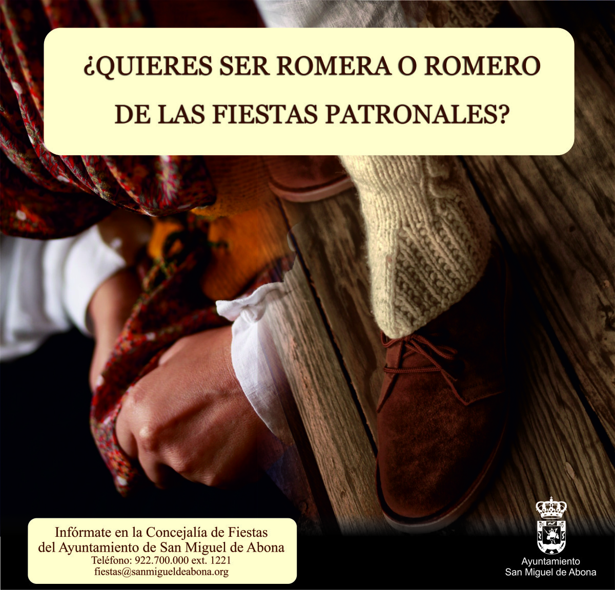 Continúa abierto el plazo de inscripción para participar en la Gala de Elección de Romera y Romero Mayor de San Miguel de Abona