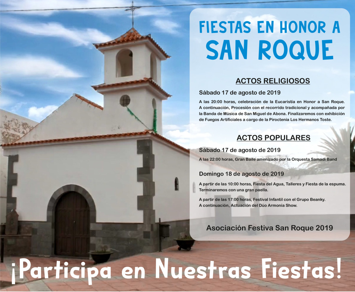 El próximo fin de semana, celebración de las fiestas en honor a San Roque