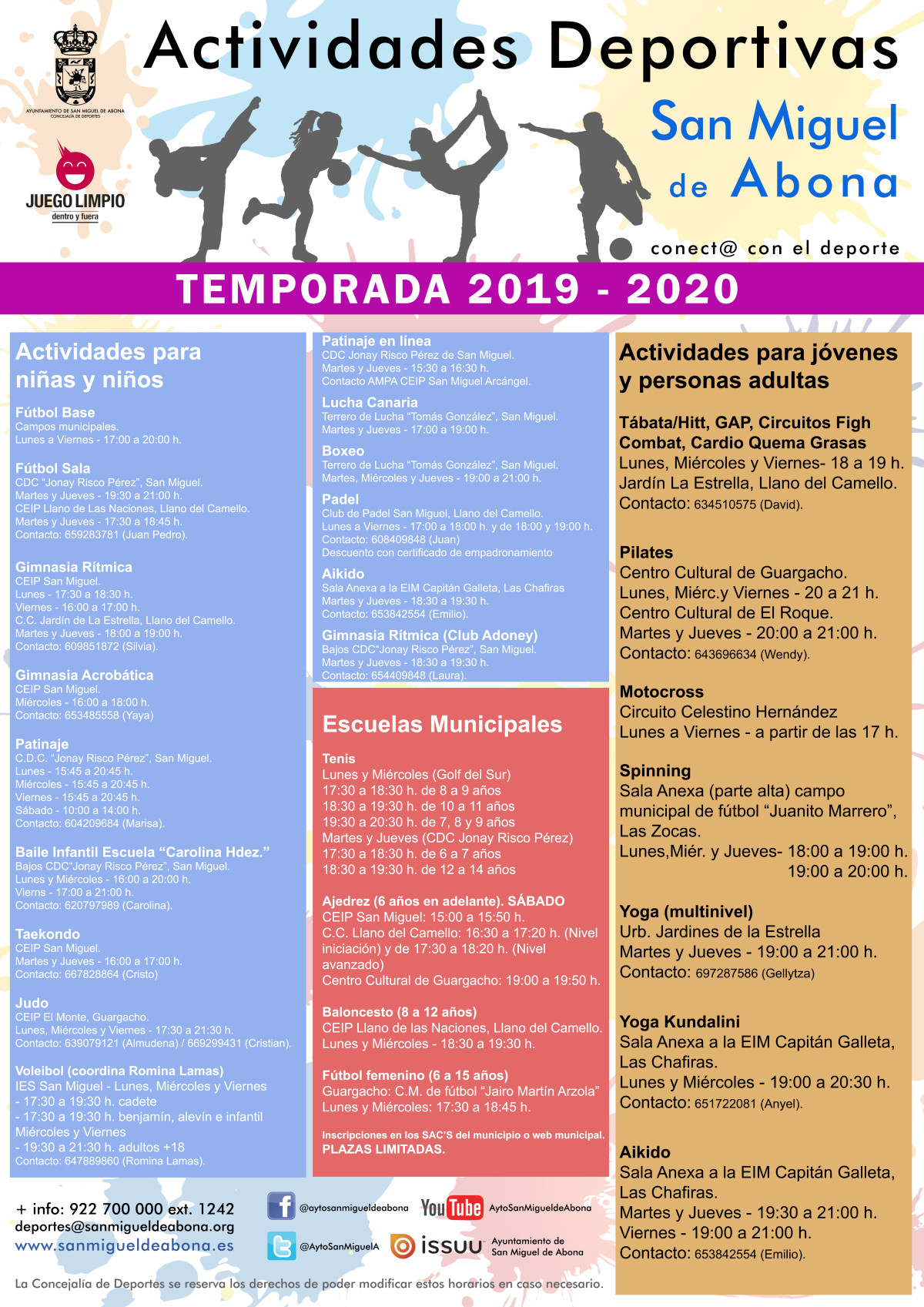 Comienzan las actividades deportivas 2019-2020