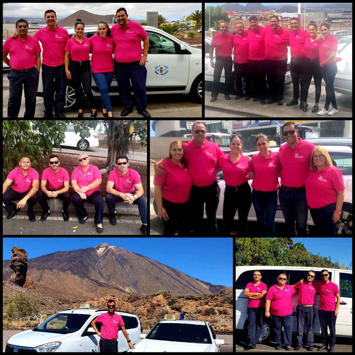 Taxistas de San Miguel se visten de rosa para apoyar la lucha contra el cáncer de mama