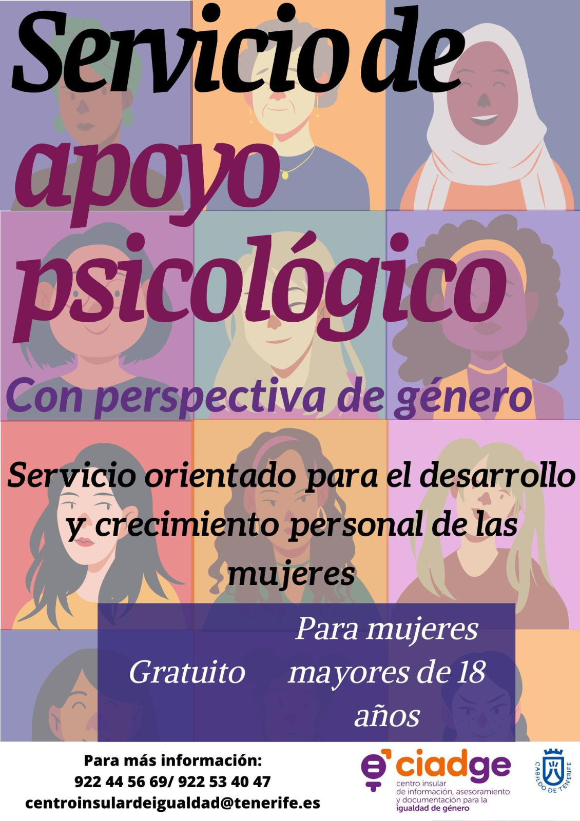 Servicio de apoyo psicológico con perspectiva de género