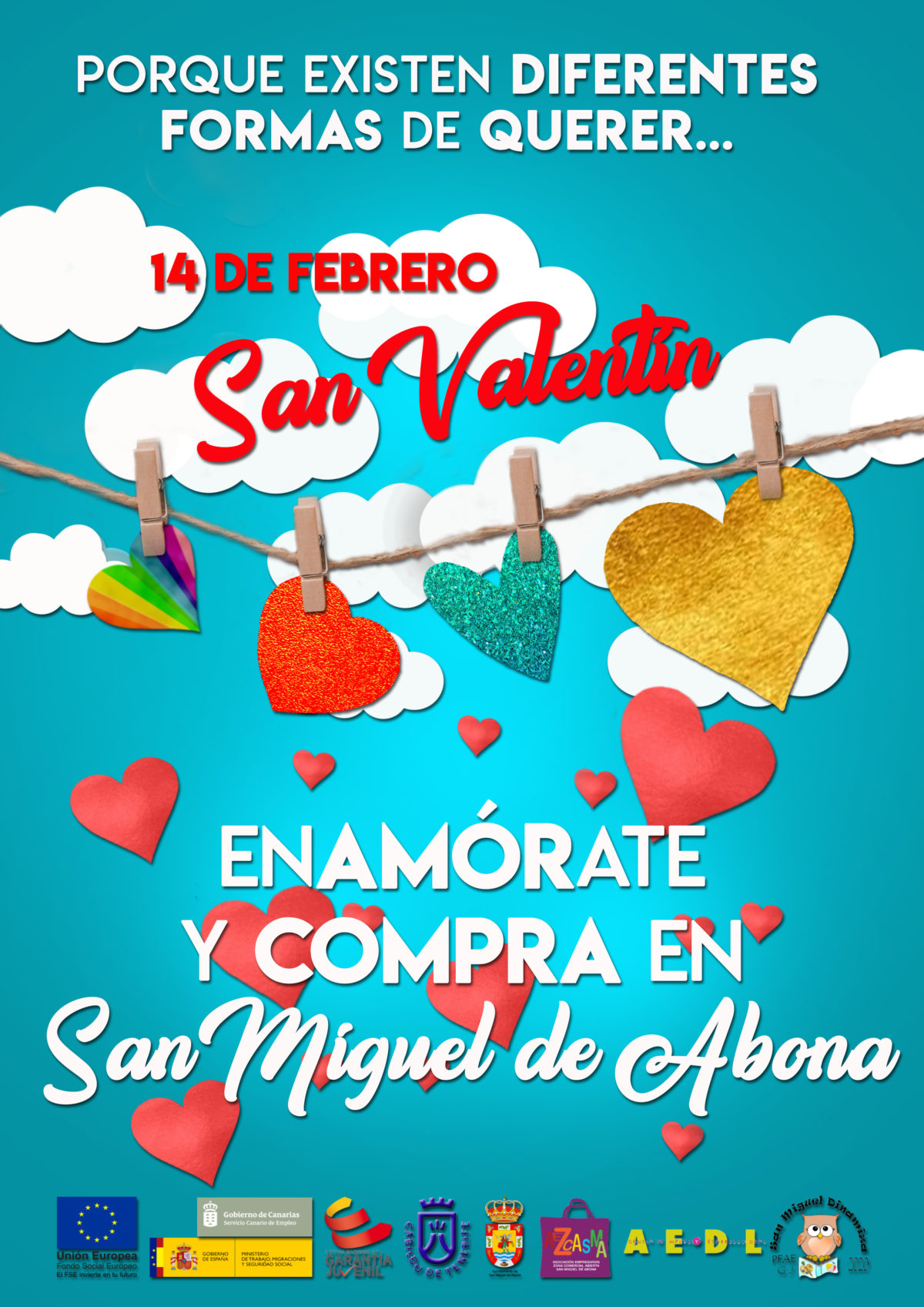 “Porque existen diferentes formas de querer…, enamórate y compra en San Miguel”, campaña de apoyo al comercio en el Día del Amor