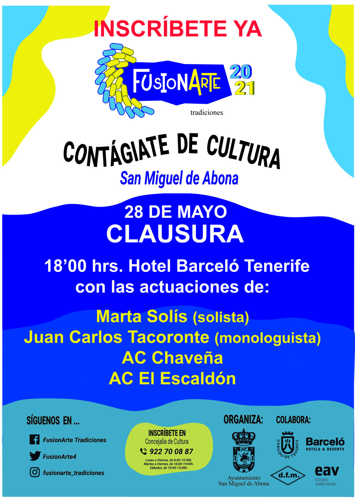 La clausura de FusionArte estará protagonizada por la voz de Marta Solís, el humor de Juan Carlos Tacoronte y el folclore de nuestras agrupaciones