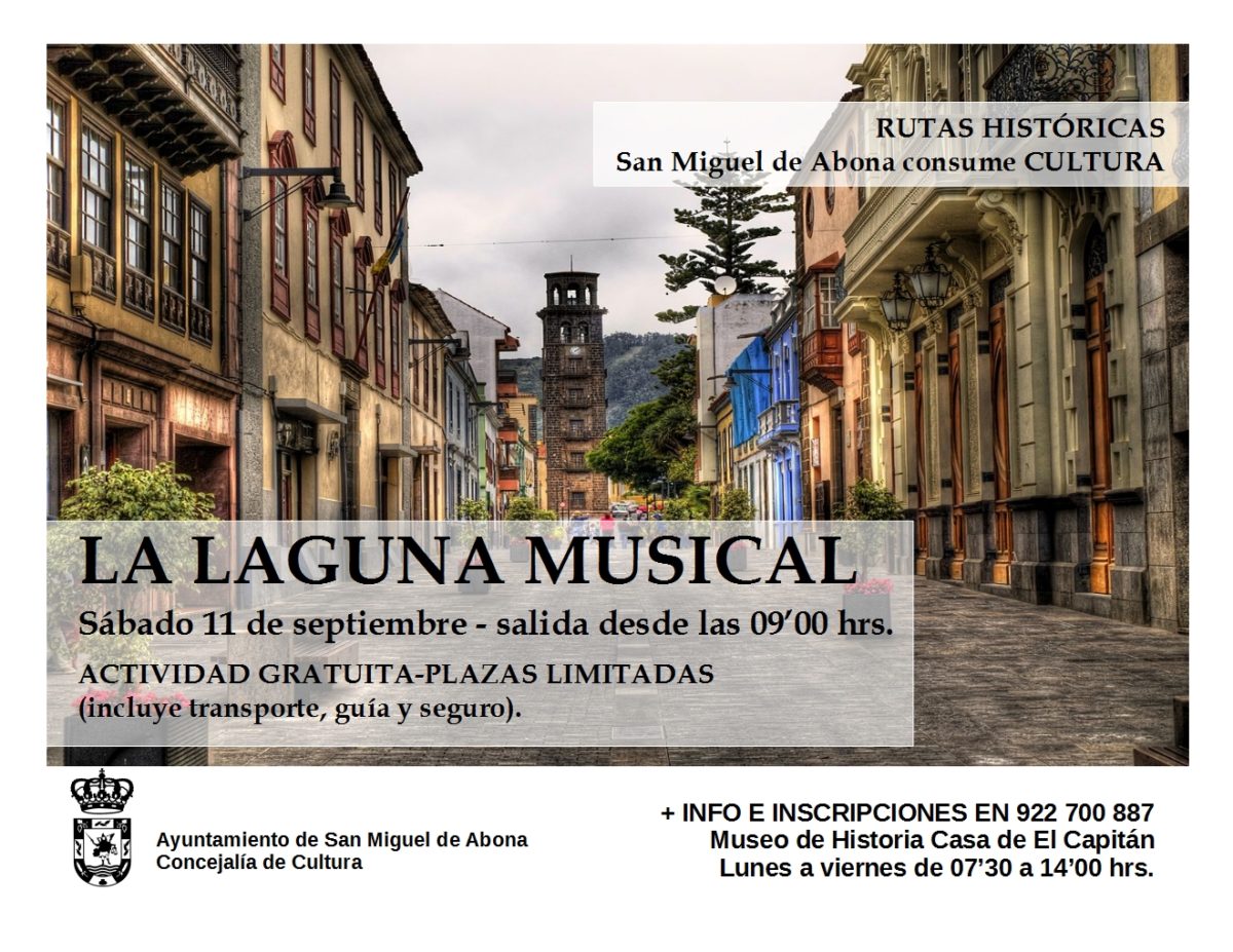 Arranca el programa de rutas históricas 2021 con “La Laguna musical”