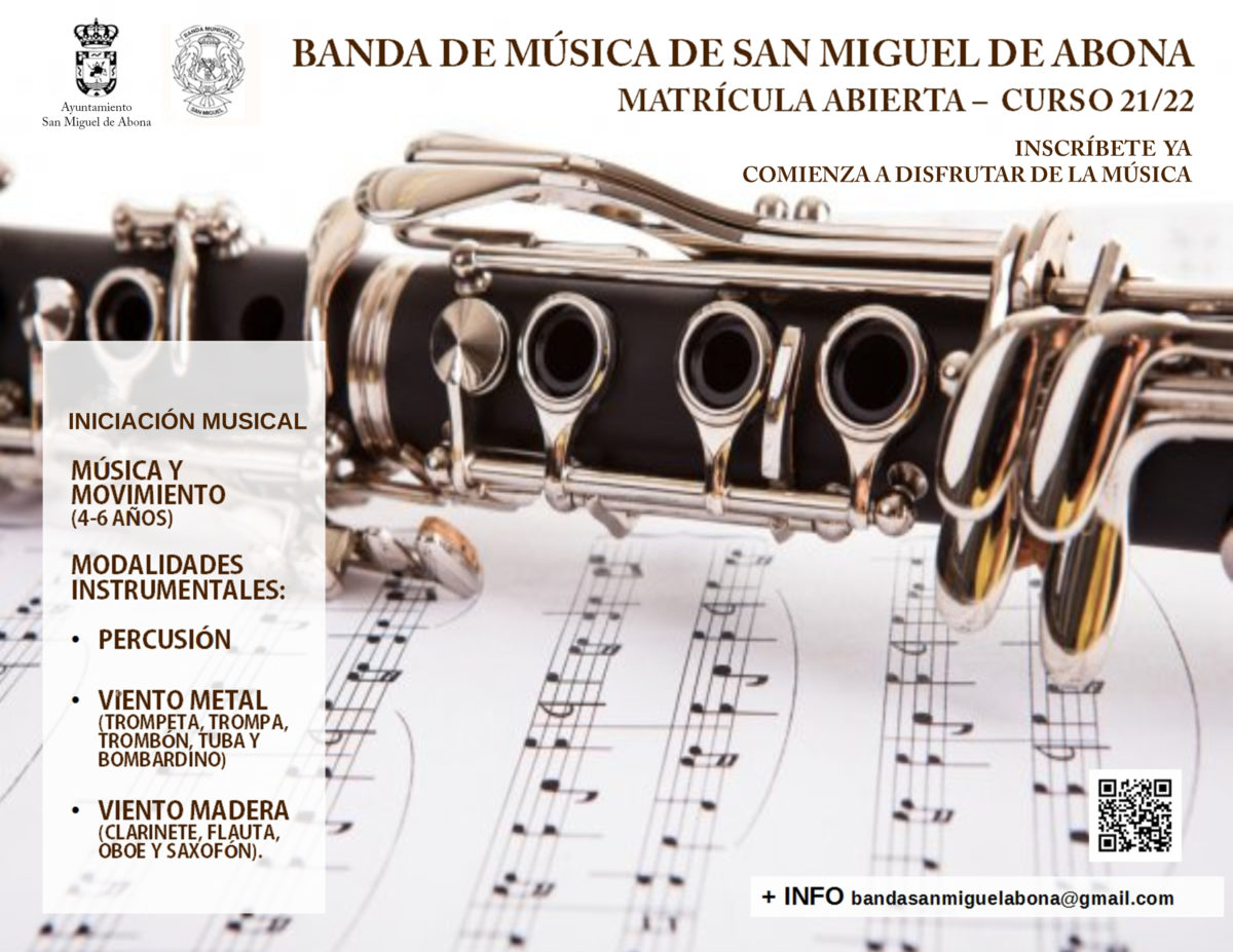 La Banda de Música de San Miguel abre su plazo de inscripción para el curso 21/22