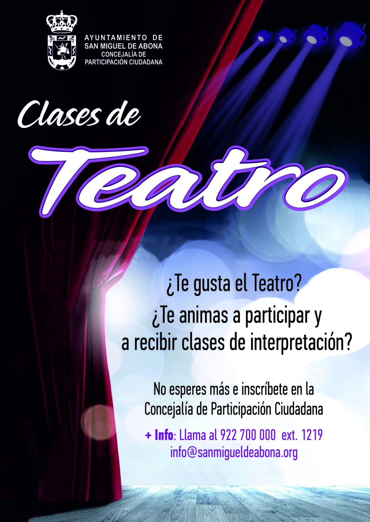 Clases de Teatro en San Miguel de Abona