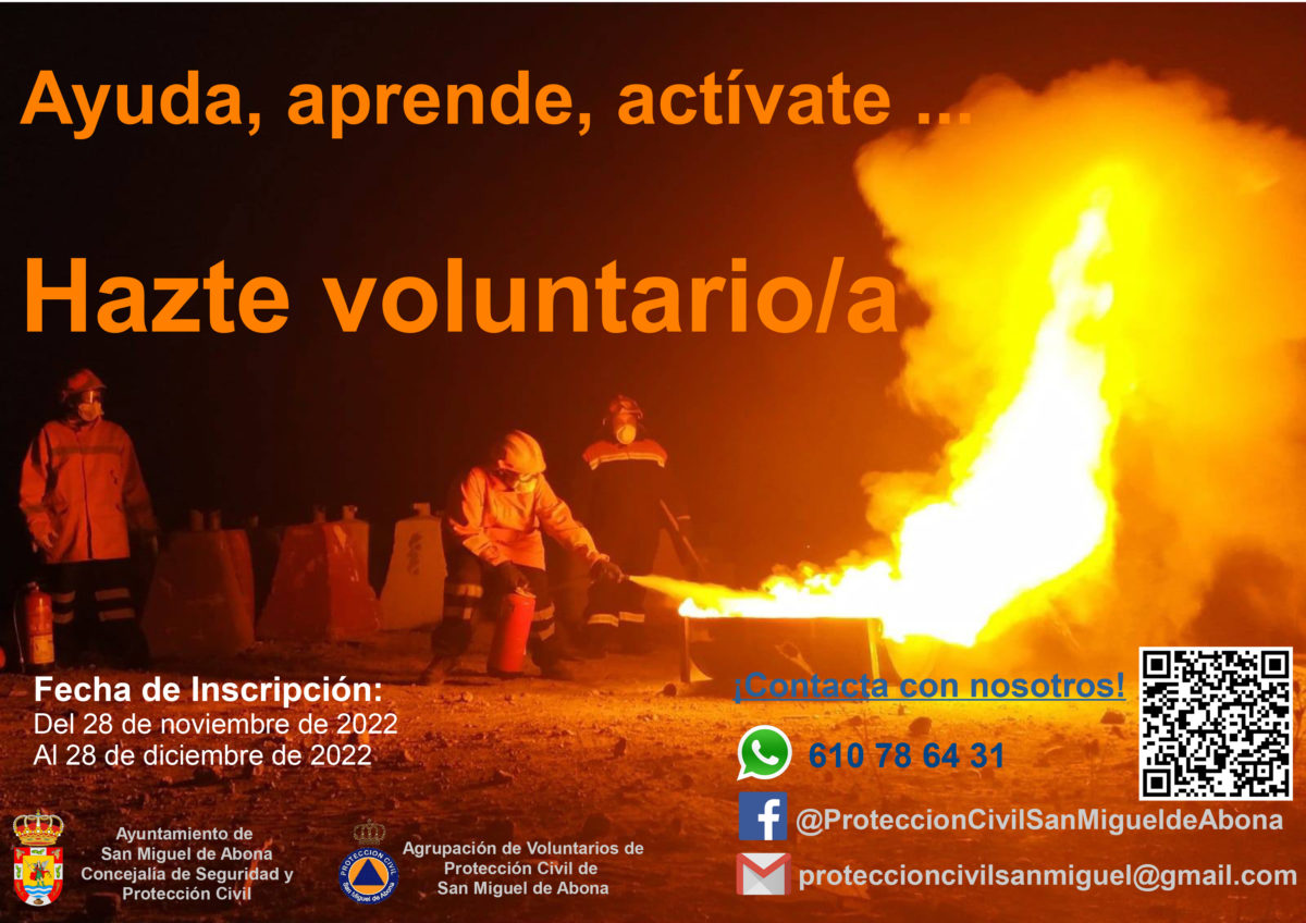 Hazte Voluntario de Protección Civil en San Miguel de Abona