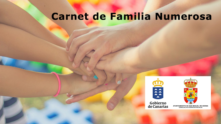 El Ayuntamiento de San Miguel de Abona seguirá expidiendo el carné de familia numerosa